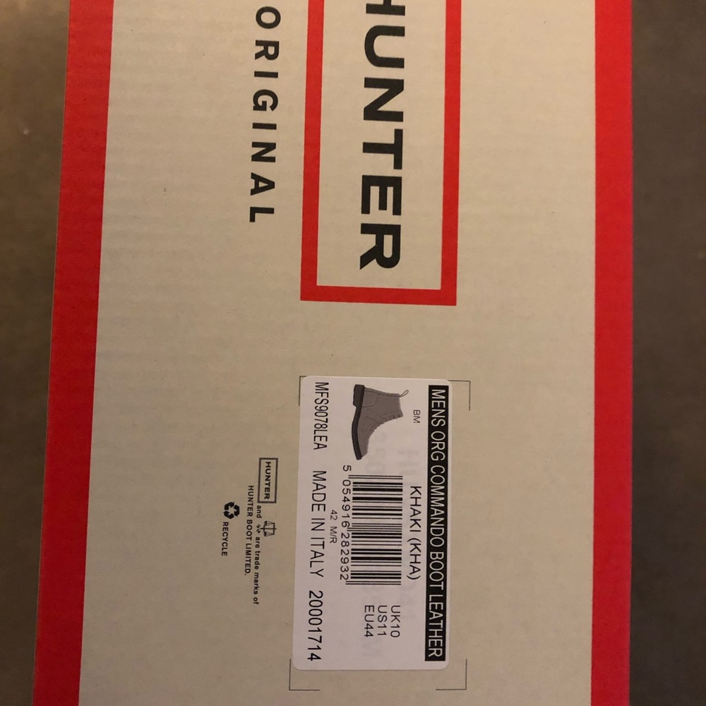 Men’s Hunter Original Commando boot khaki 11 NEW - Picture 8 of 8